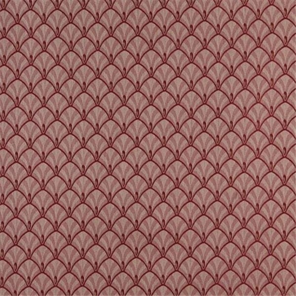 Designer Fabrics Designer Fabrics D312 54 in. Wide ; Burgundy And Beige Fan Jacquard Woven Upholstery Fabric D312 - main